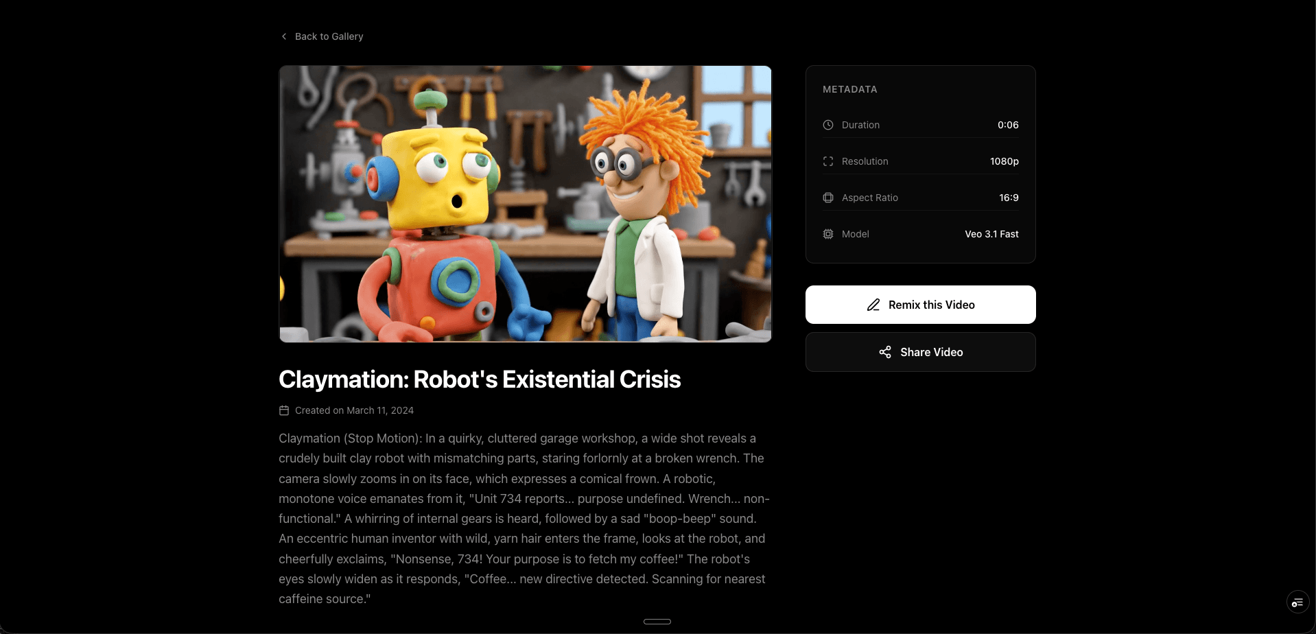 Video Detail & Remix