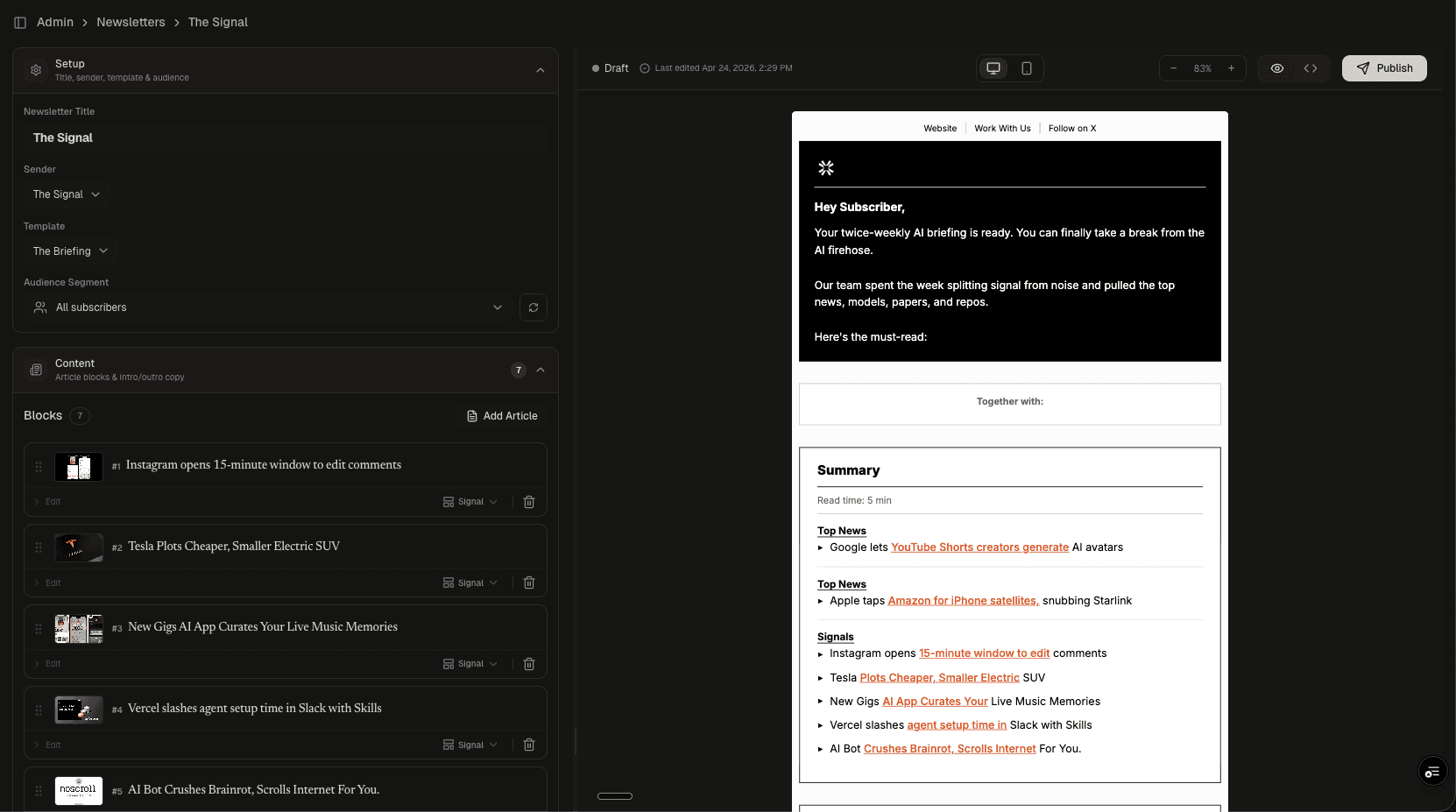 Newsletter Engine