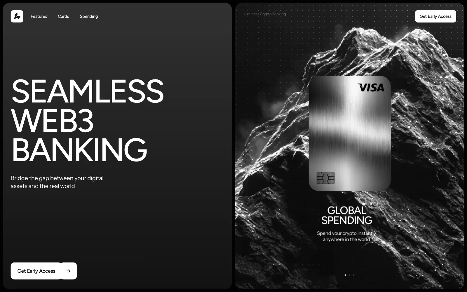 Seamless: Web3 Banking Landing