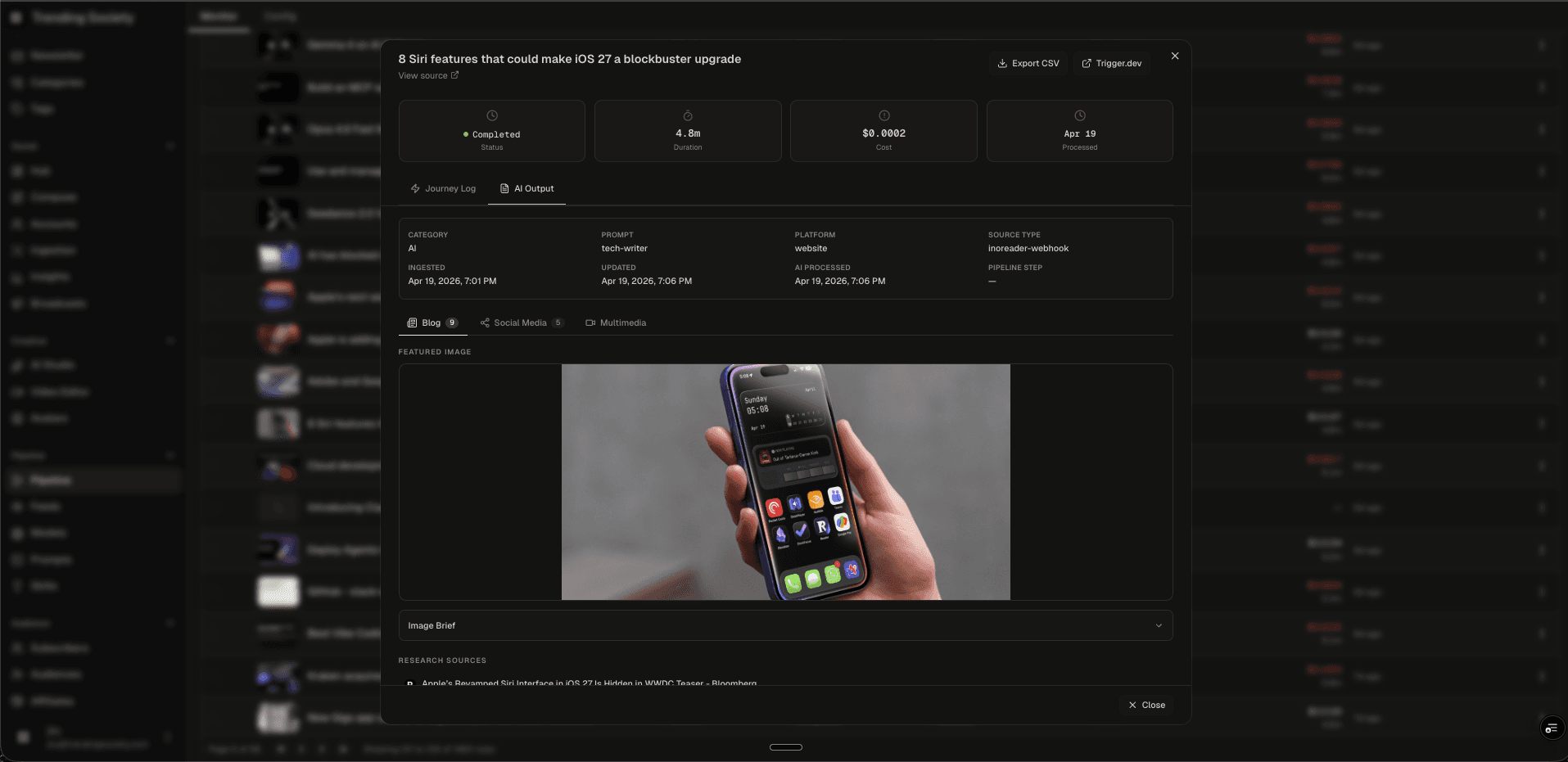 AI Output: Second Article View
