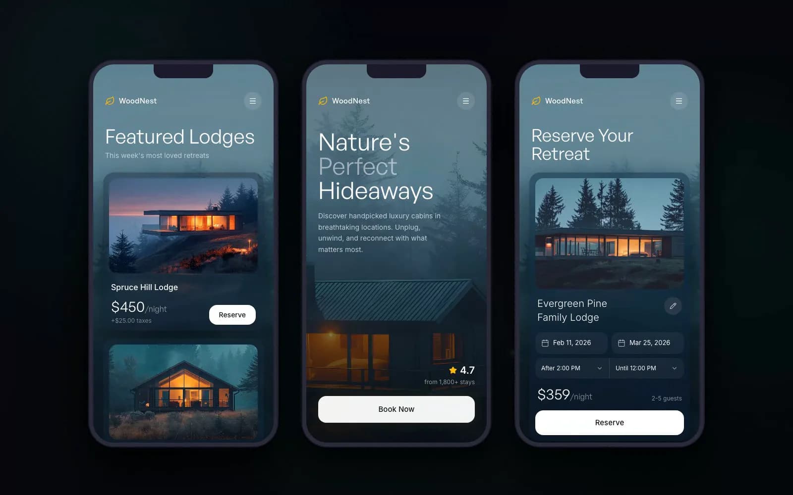 WoodNest: Luxury Cabin Booking